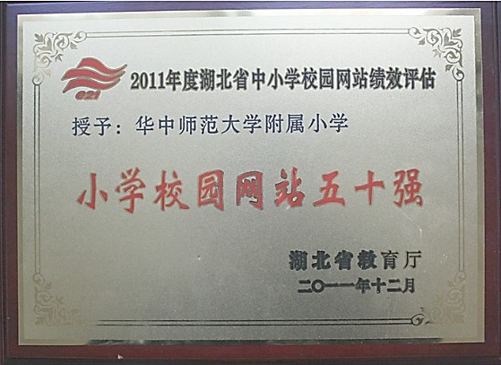 Our website won the top 50 of Hubei website